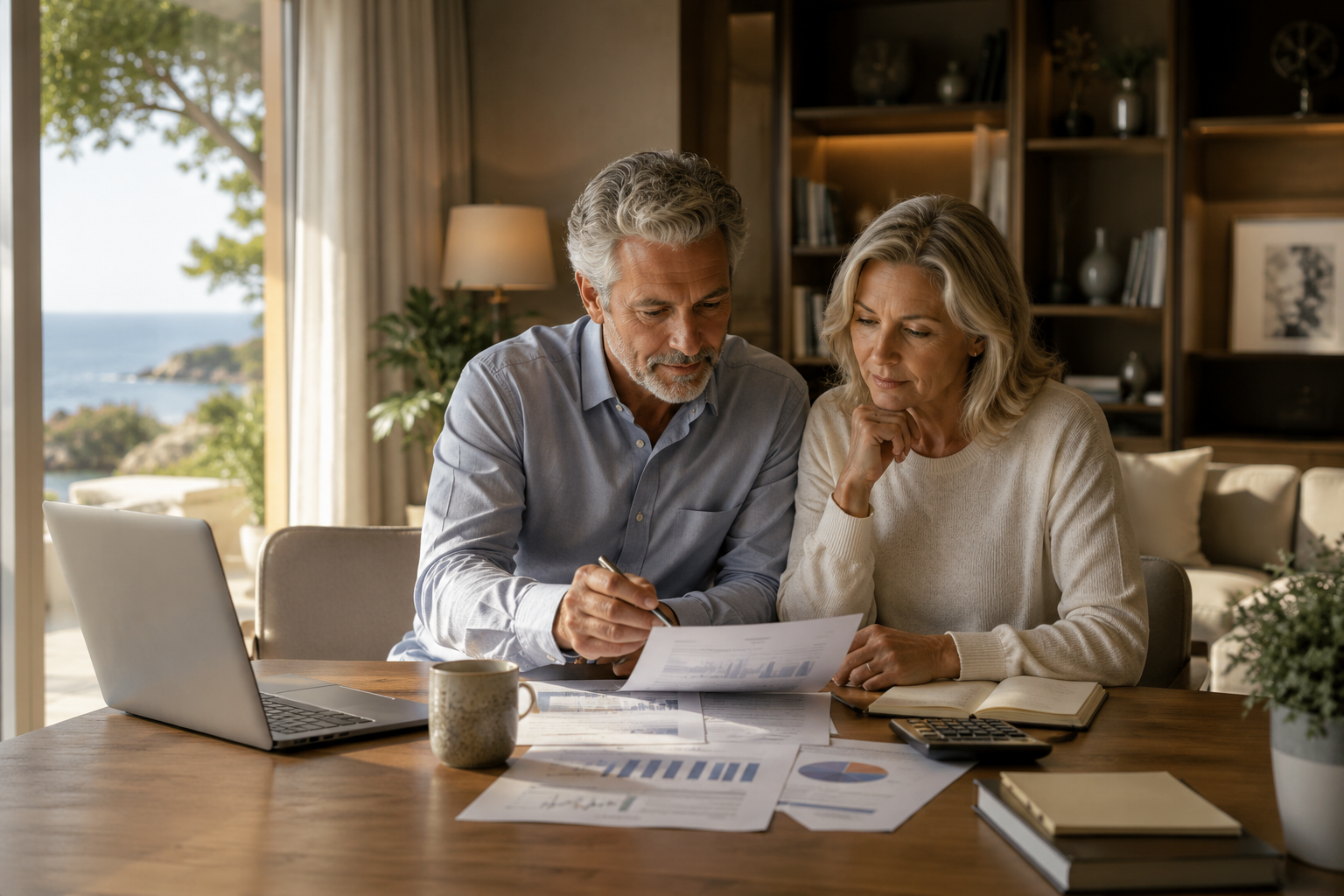 Couple préparant sa retraite — sérénité